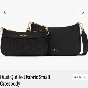 Kate Spade Black Duet Quilted Crossbody Bag